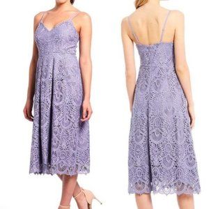 Gianni Bini Abigail Lace Midi Dress Lilac Purple 8